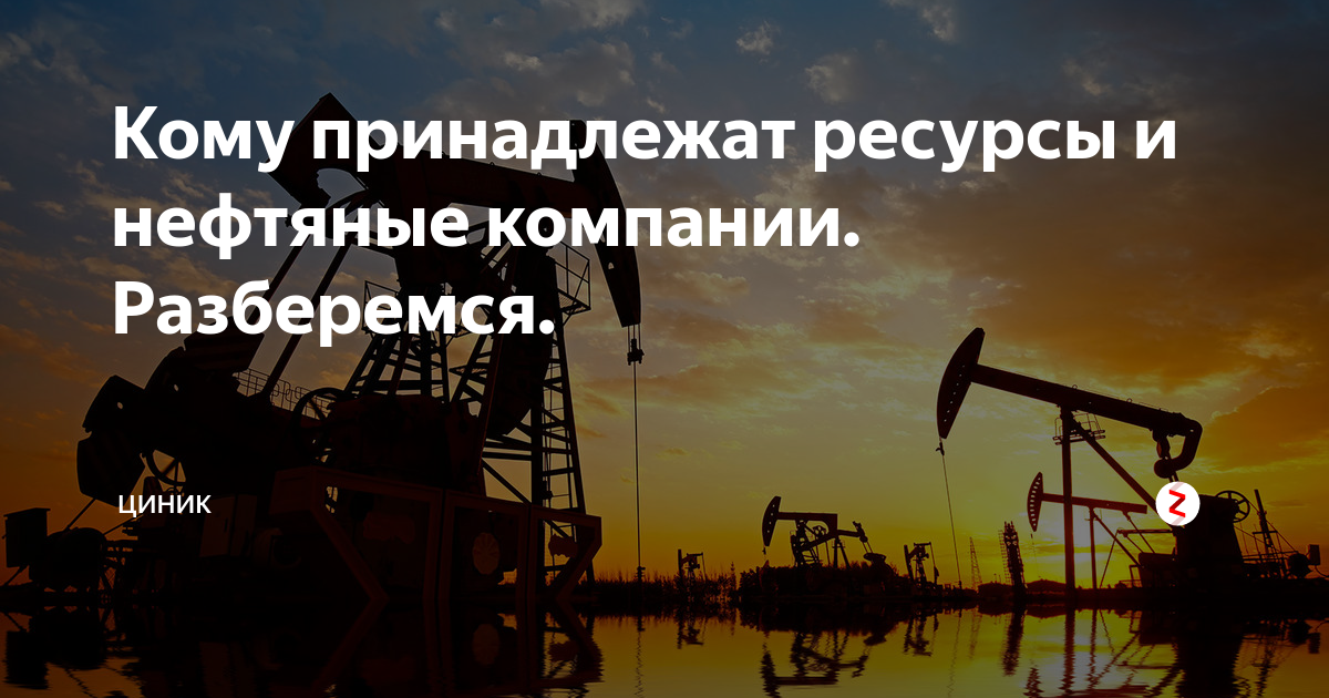 Кому принадлежат ресурсы и нефтяные компании Разберемся | ЦИНИК |Дзен