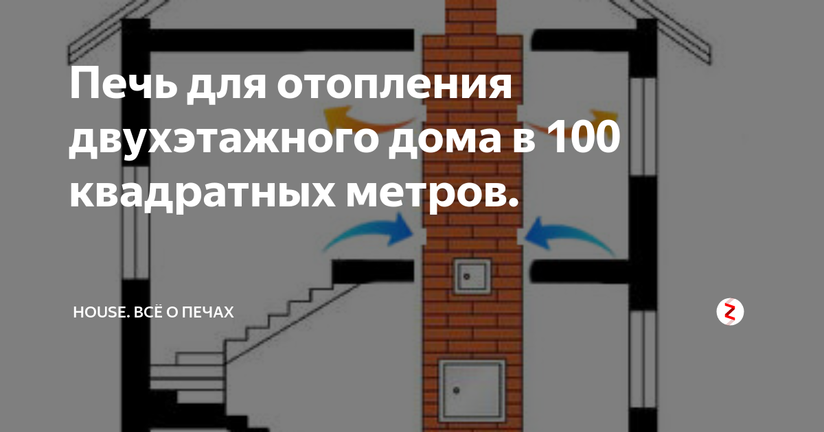 Отопительная печь на два этажа