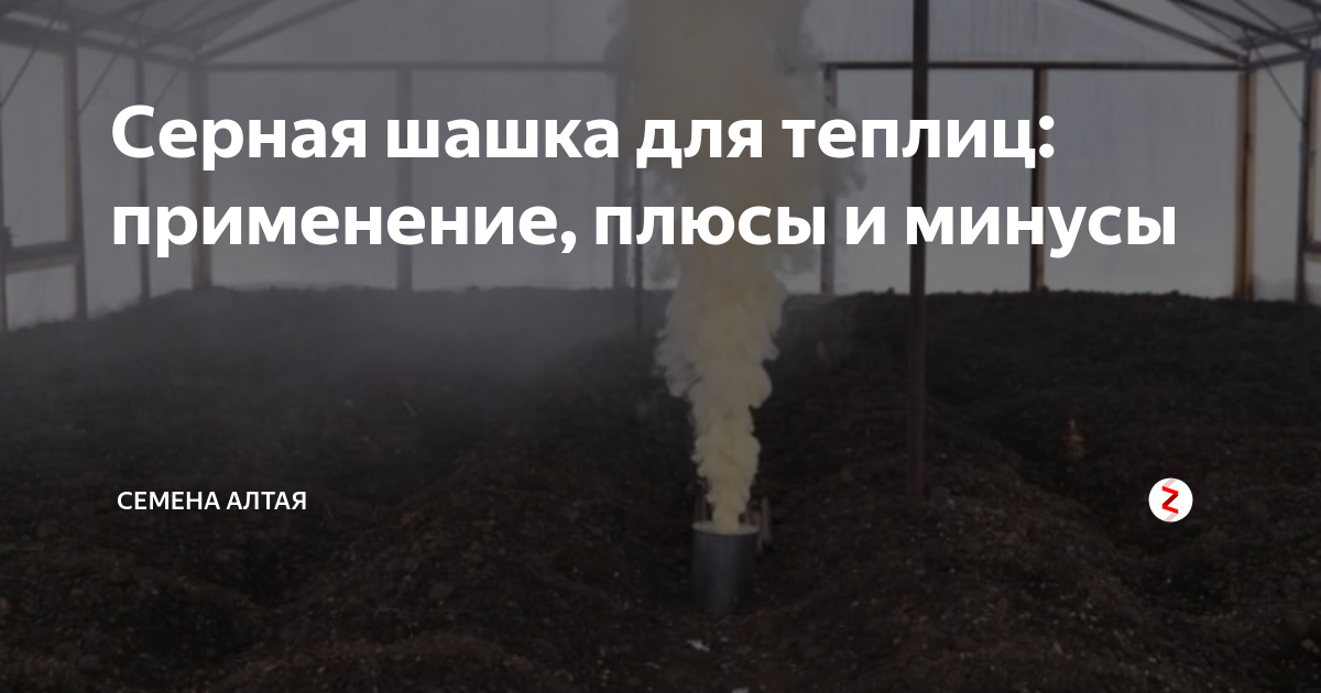 Серная шашка для теплиц: применение, плюсы и минусы | Семена Алтая ...