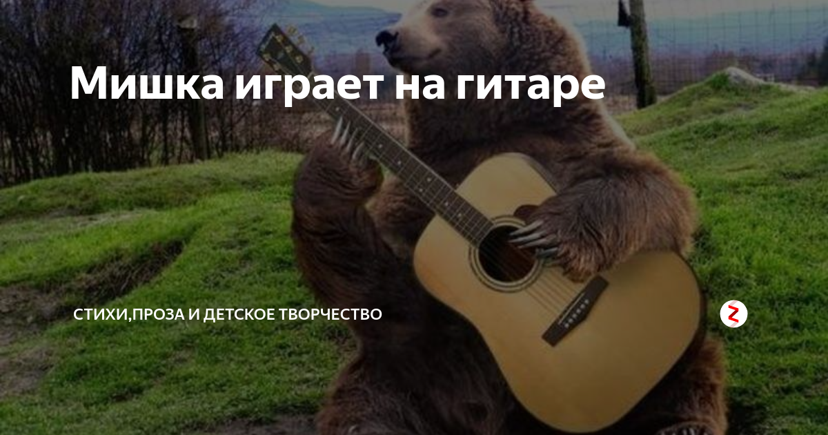 Медведь играет на гитаре