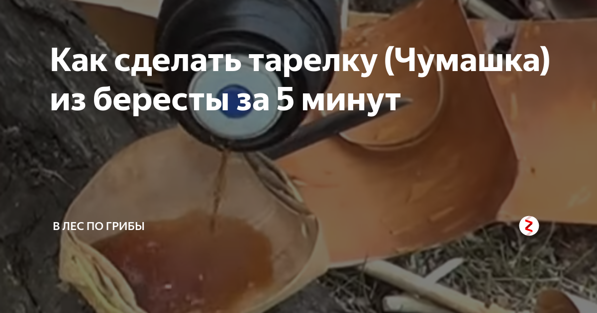 Лесная посуда для приготовления пищи из бересты своими руками.