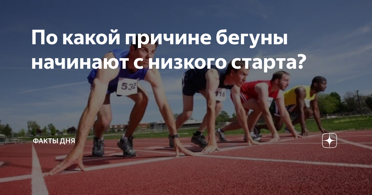 По какой причине бегуны начинают с низкого старта?