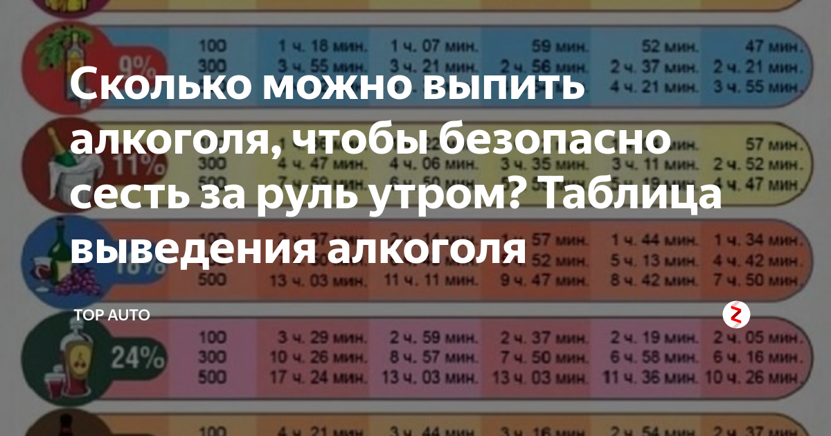 Через сколько часов 28. Через сколько можно за руль.