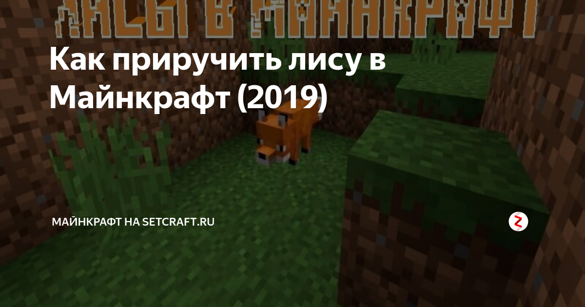 Как приручить лису в Майнкрафт (2019) | Майнкрафт на Setcraft.ru | Дзен
