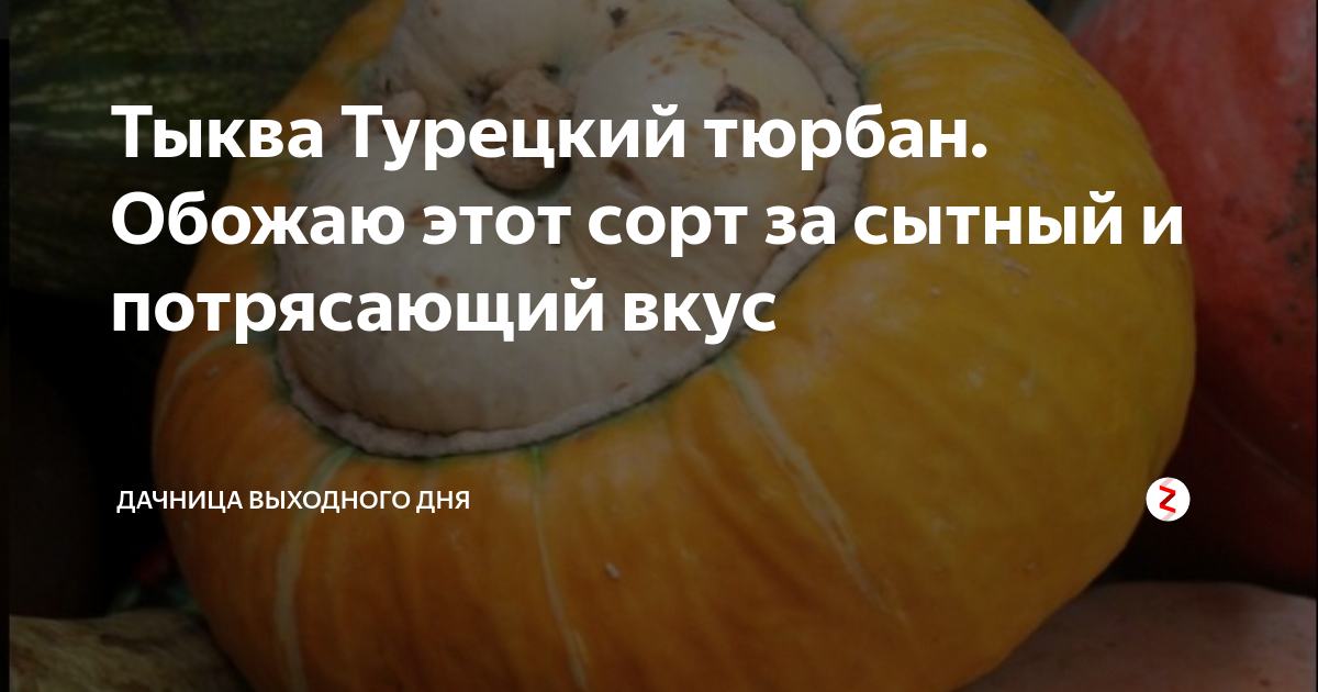 Тыква Турецкий тюрбан. Обожаю этот сорт за сытный и потрясающий вкус ...