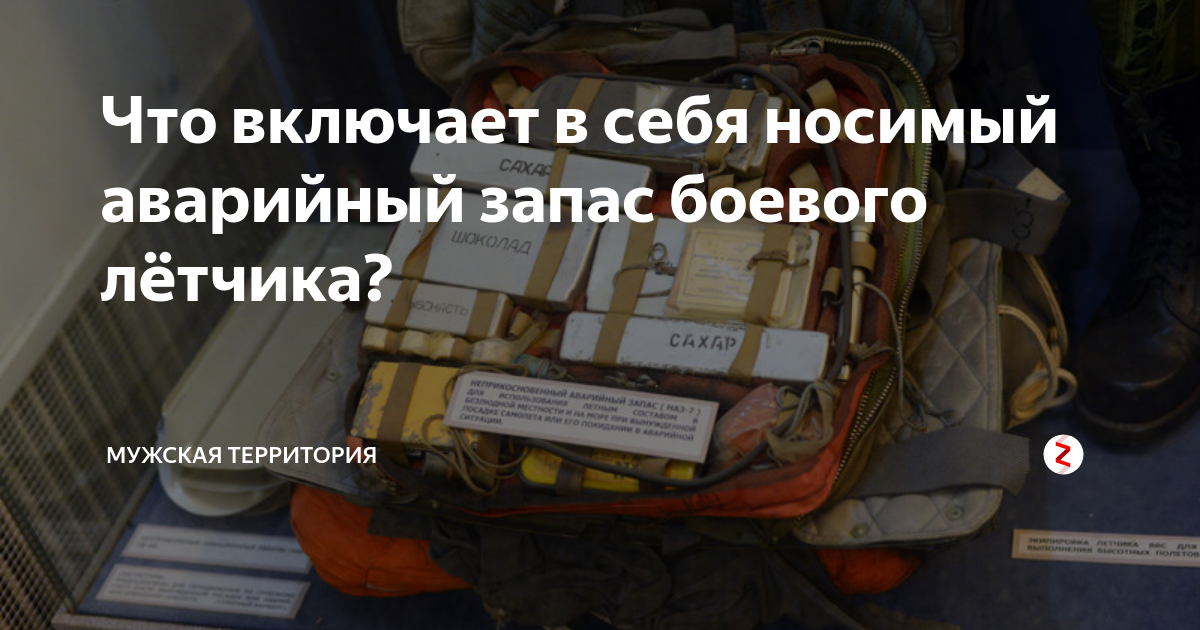 Что включает в себя носимый аварийный запас боевого лётчика? | МУЖСКАЯ ...