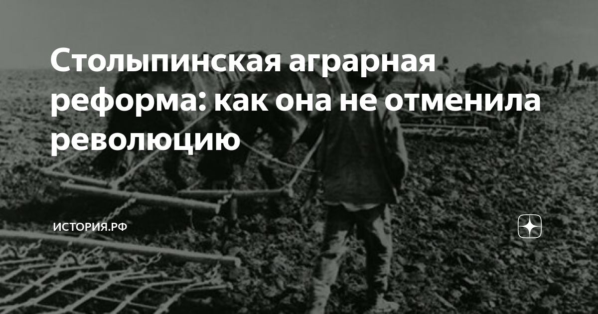 Столыпинская аграрная реформа: как она не отменила революцию | История ...