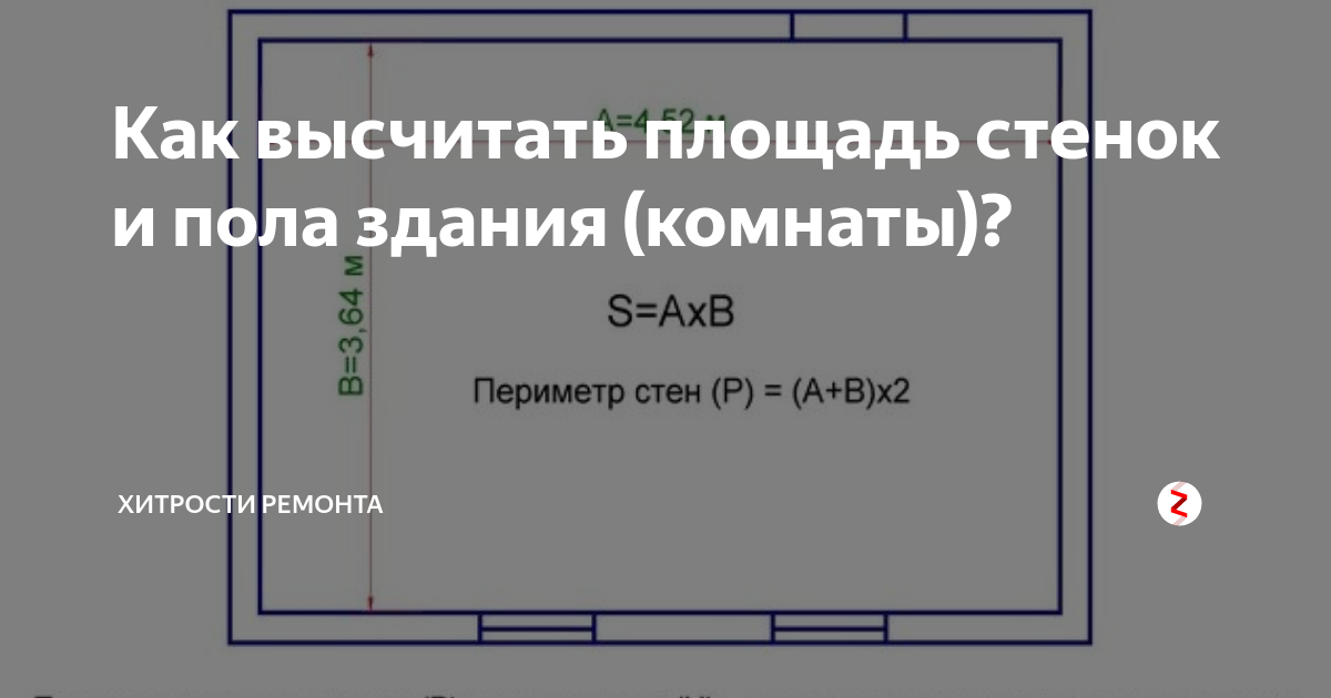 Как высчитать площадь комнаты