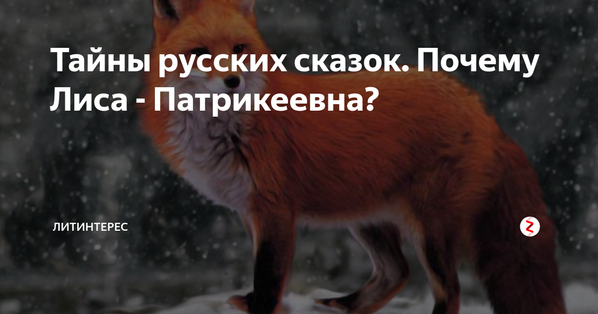 Почему лису в сказках называют Патрикеевна? | VK