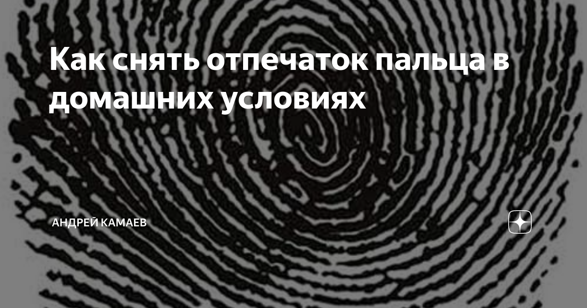 Отпечатки пальцев за пять минут