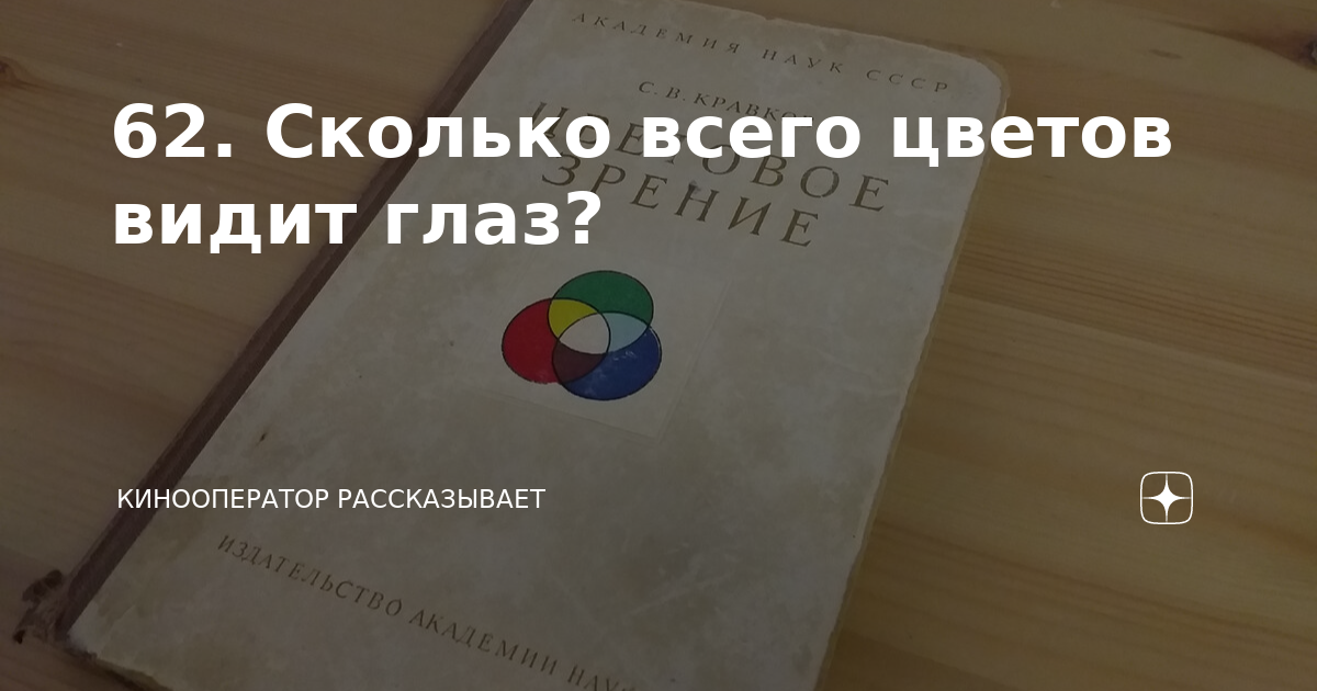 62. Сколько всего цветов видит глаз? | Кинооператор рассказывает | Дзен