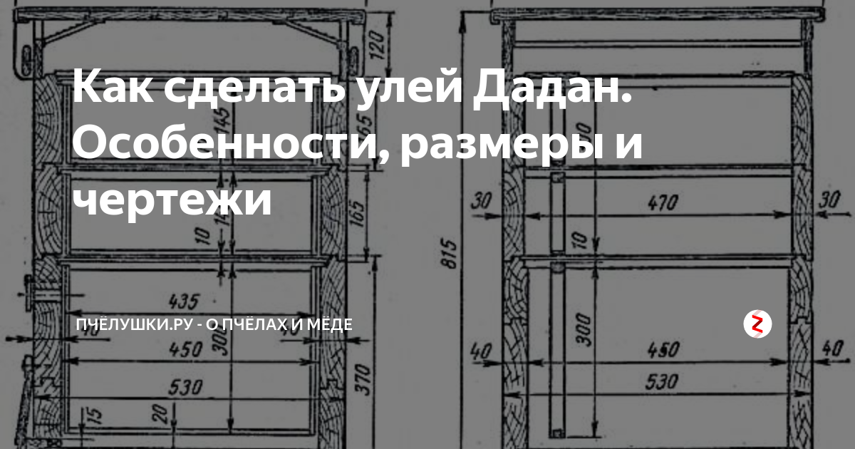 Размеры ульев для пчел - MosRosa.ru