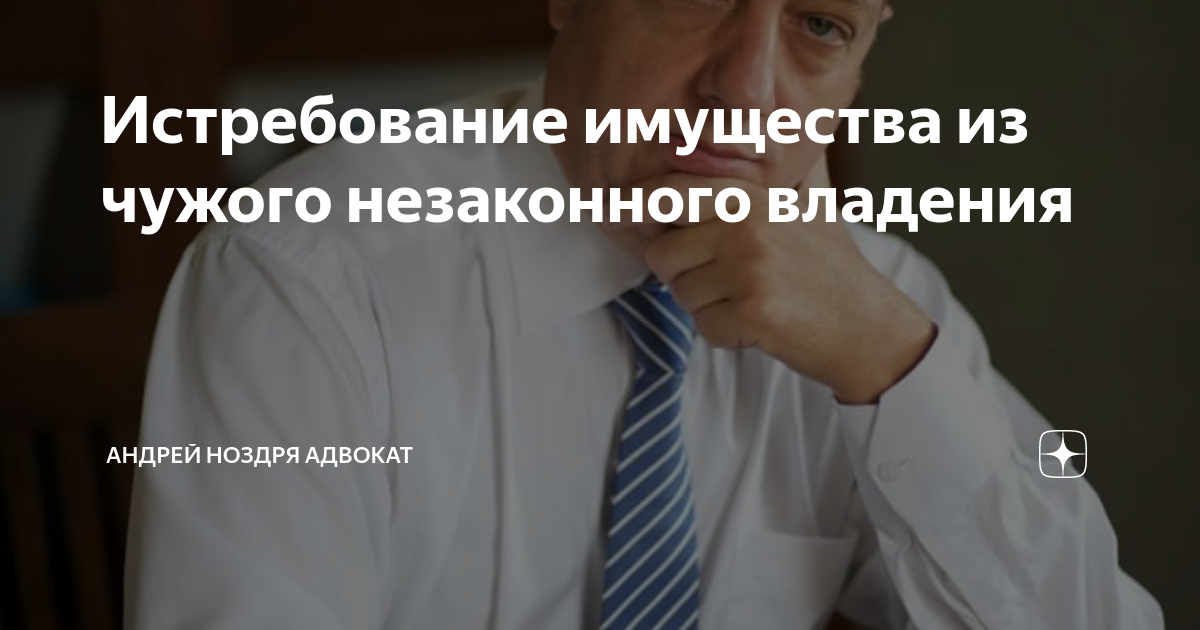 Истребование из чужого незаконного. Андрей ноздря адвокат дзен. Незаконный владелец ГК РФ. Собственность Андрея.