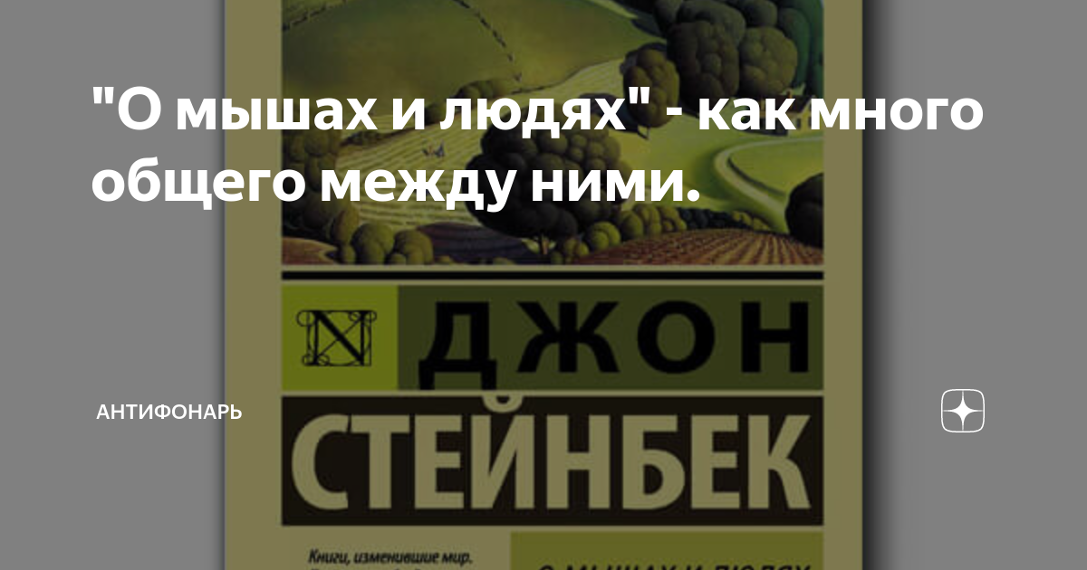 "О мышах и людях" - как много общего между ними. | АнтиФонарь | Дзен
