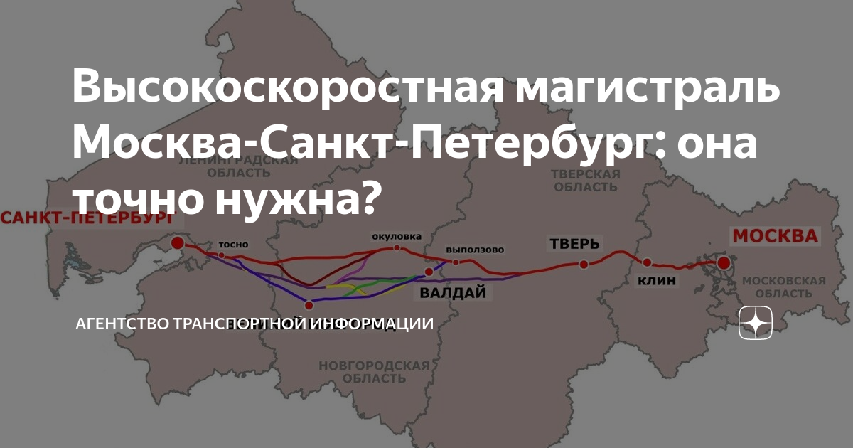 Схема высокоскоростной магистрали москва петербург