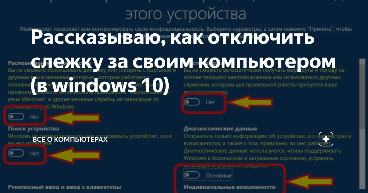 Как убрать слежку за компьютером
