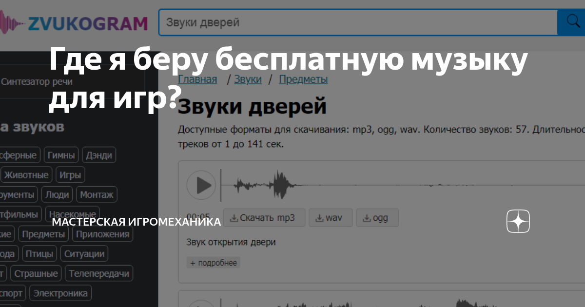 Где Я Беру Бесплатную Музыку Для Игр? | Мастерская Игромеханика | Дзен