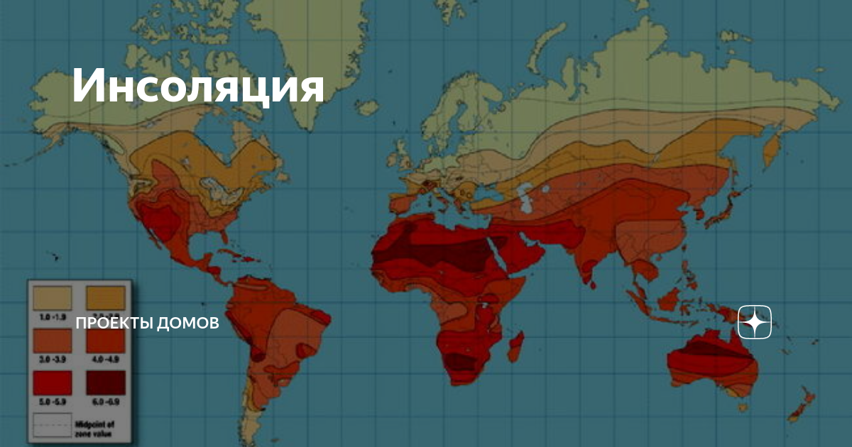 Солнечная карта инсоляция