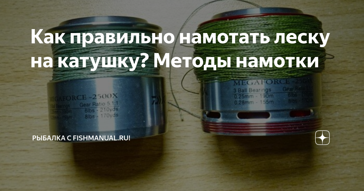 Как правильно намотать леску на катушку? Методы намотки | Рыбалка с ...