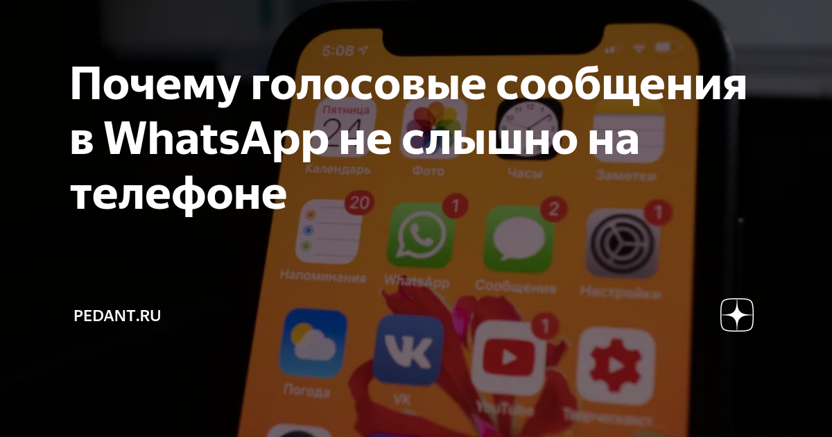 Почему голосовые сообщения в WhatsApp не слышно на телефоне