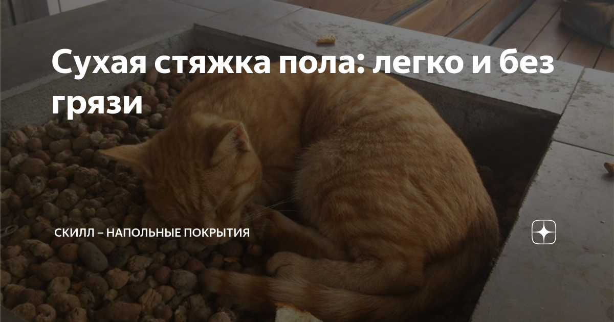 Сухая стяжка пола: легко и без грязи | Скилл – Напольные покрытия | Дзен