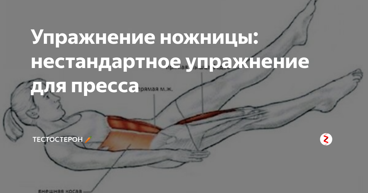 Упражнение ножницы: нестандартное упражнение для пресса