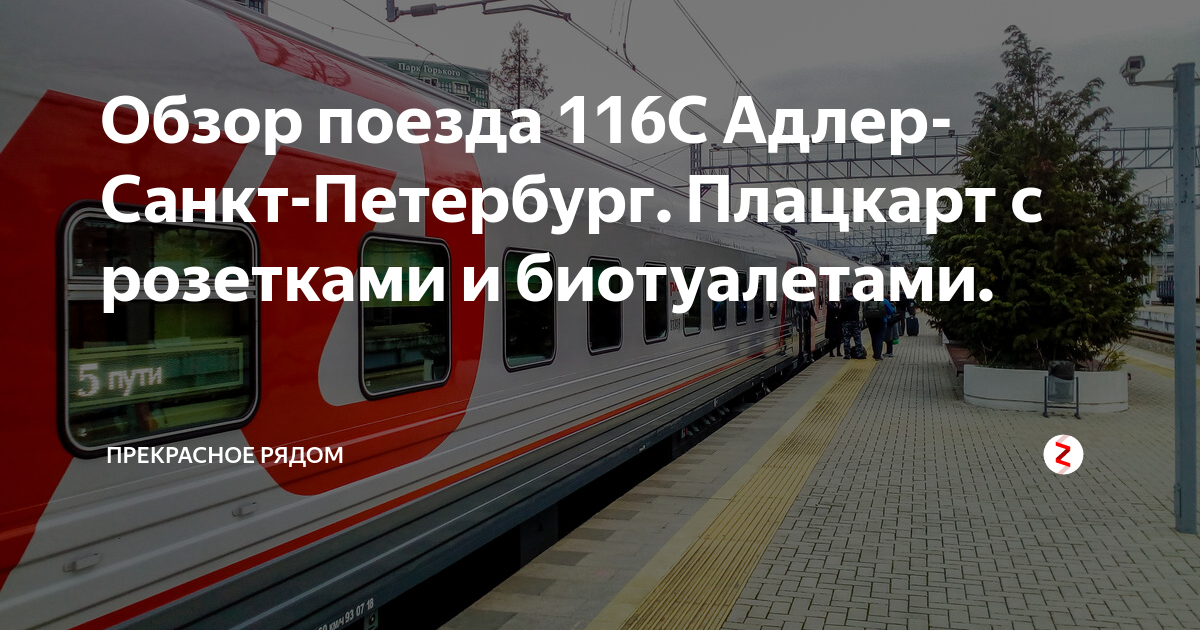 Обзор поезда 116C Адлер-Санкт-Петербург. Плацкарт с розетками и ...