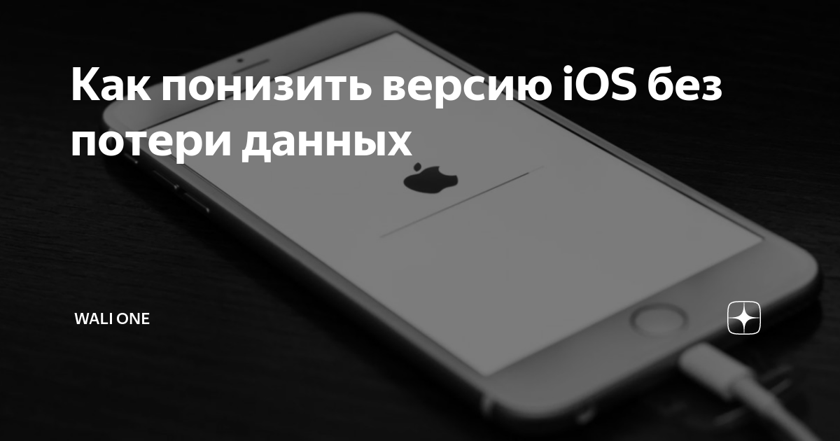 Как понизить версию ios