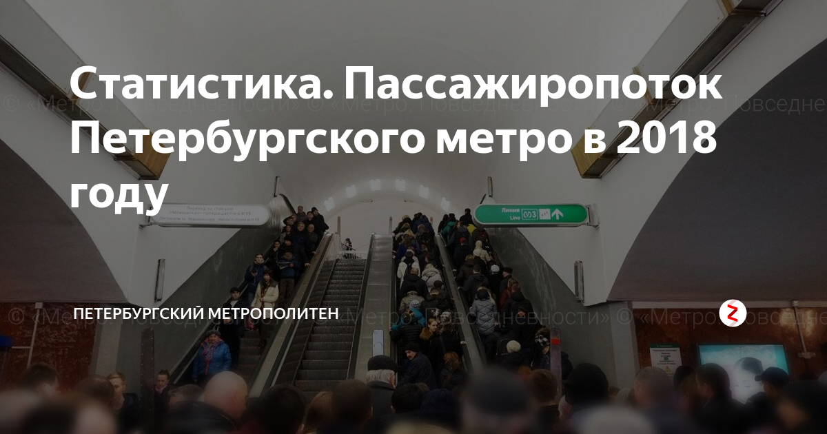 Статистика Пассажиропоток Петербургского метро в 2018 году