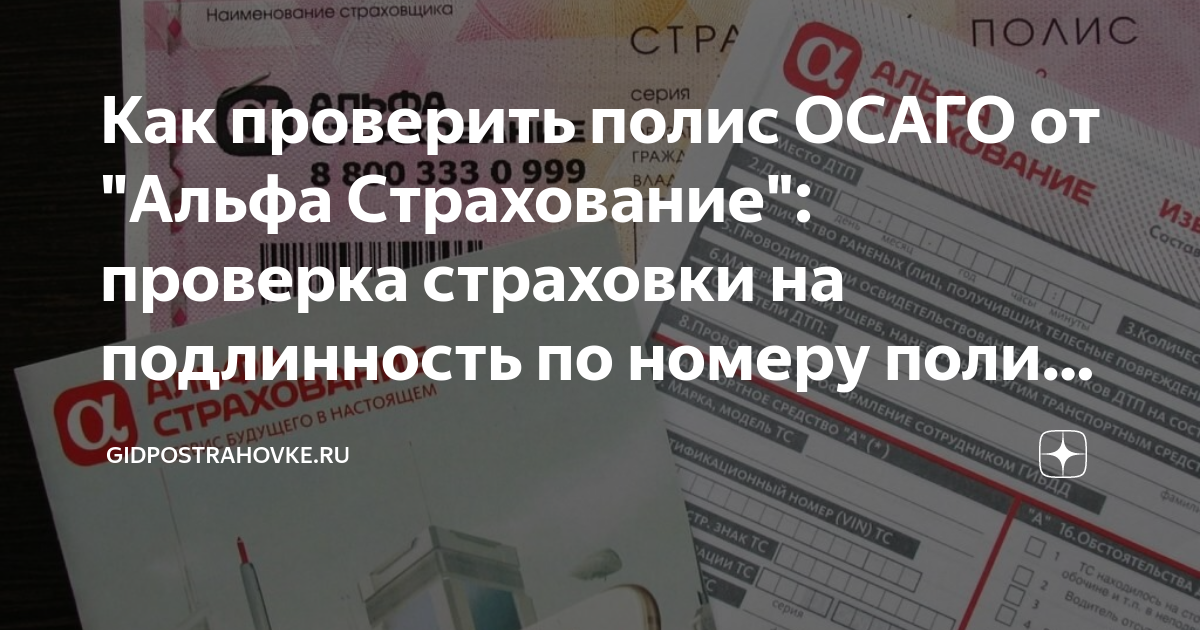 Проверить осаго на подлинность по номеру полиса