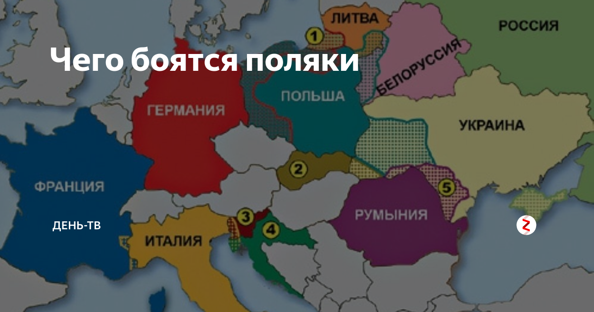 Карта польши на карте европы