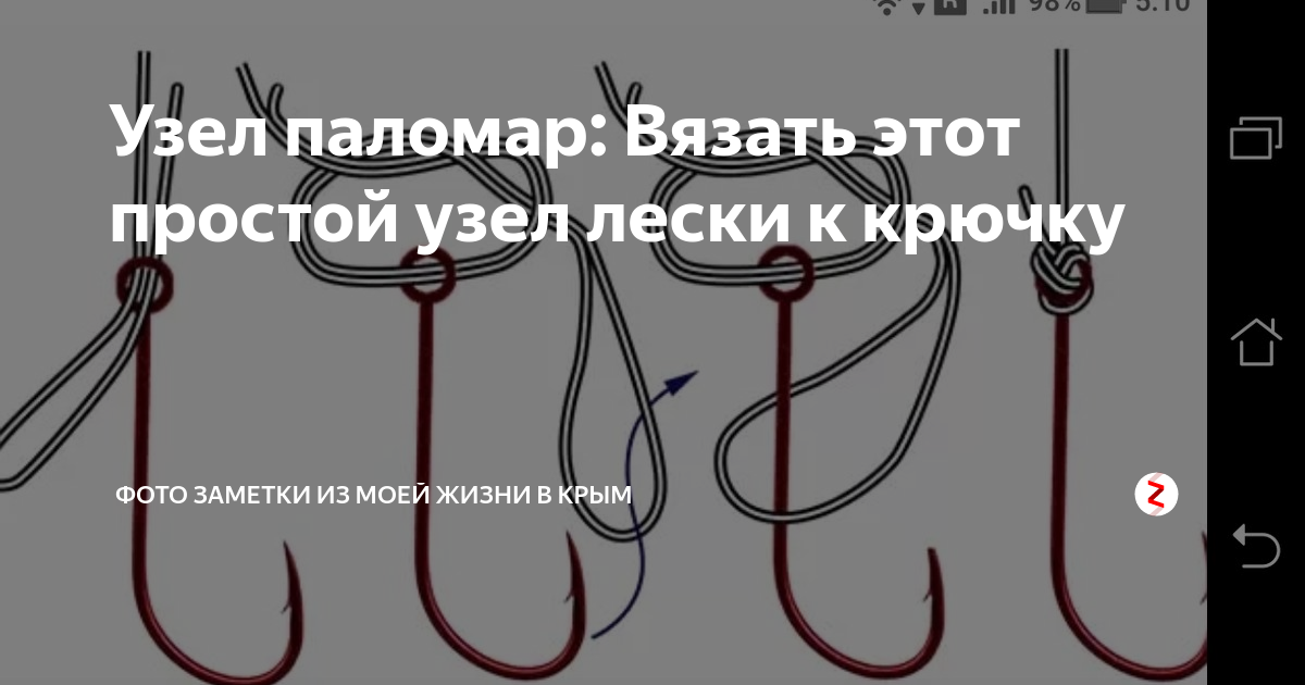 Узел паломар как вязать Узел паломар для крючка