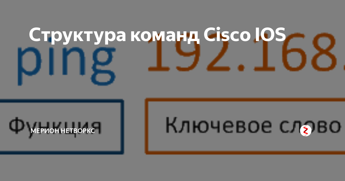 Структура команд Cisco IOS | Merion Academy | Дзен