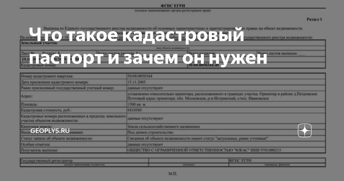 Что такое кадастровый паспорт и зачем он нужен | geoplys.ru | Дзен