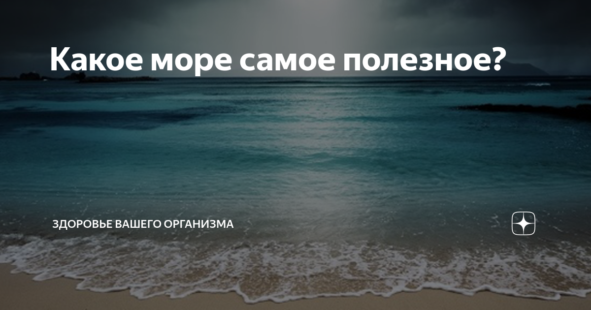 Какое море самое полезное? | Здоровье вашего организма | Дзен