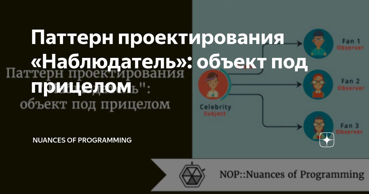 Паттерн проектирования «Наблюдатель»: объект под прицелом | Nuances of ...
