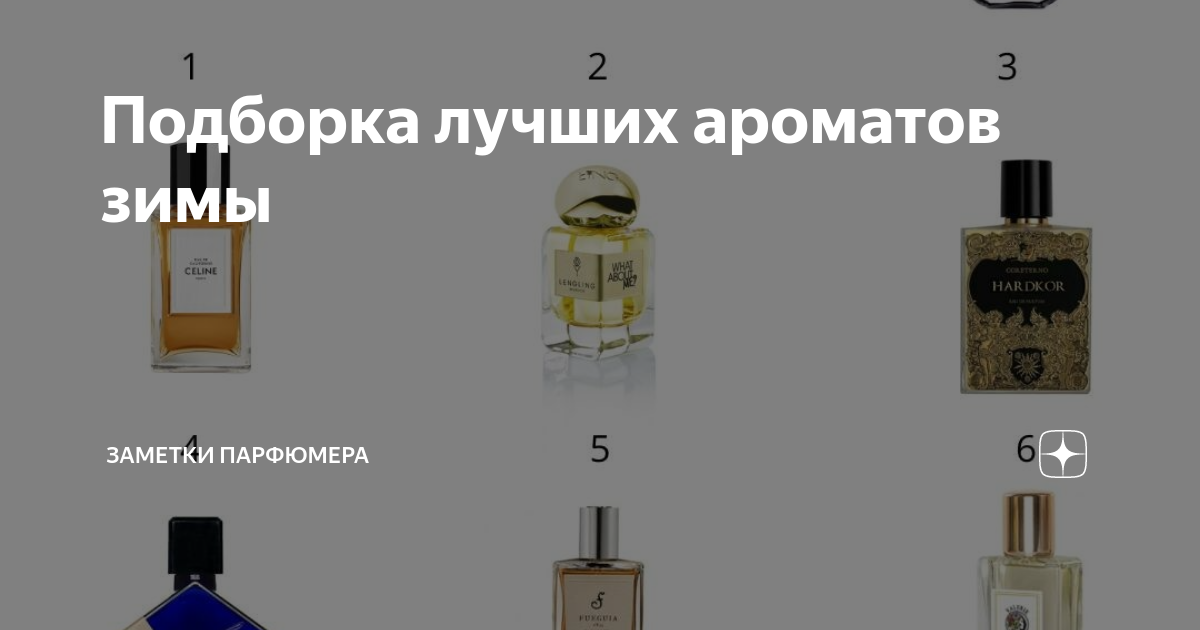 Подборка лучших ароматов зимы | Заметки Парфюмера | Дзен