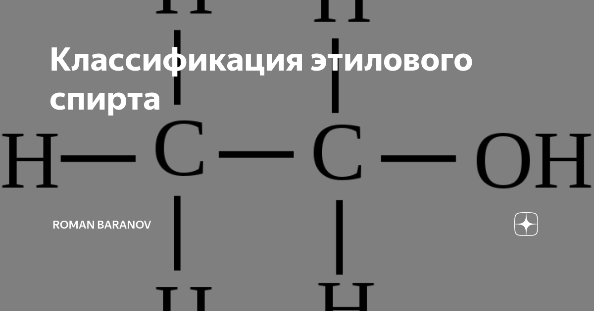 Классификация этилового спирта | Roman Baranov | Дзен