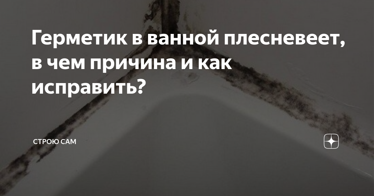 плесень на герметике в ванной