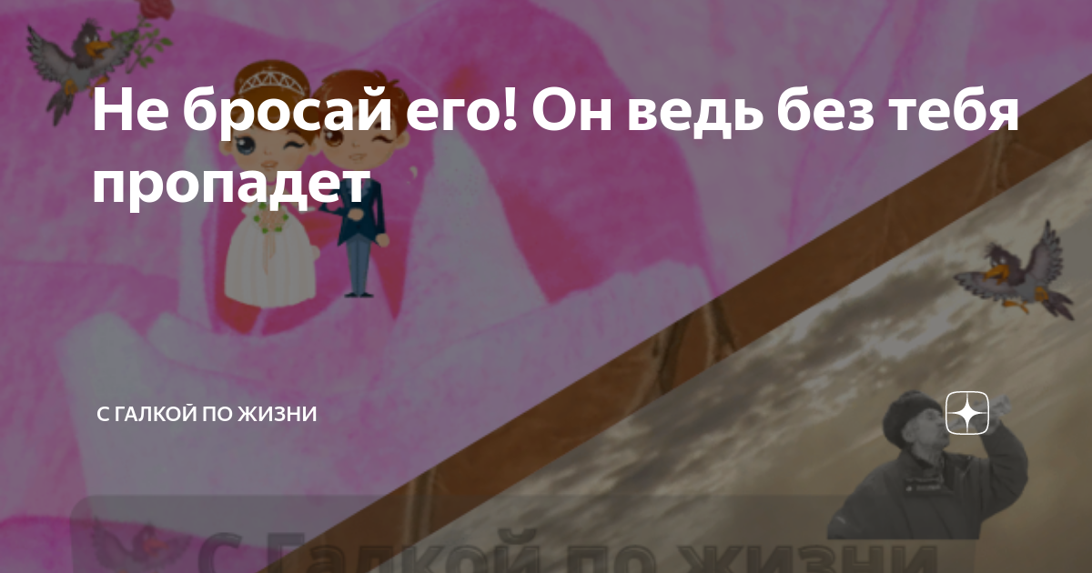 Не бросай его! Он ведь без тебя пропадет | С Галкой по жизни | Дзен