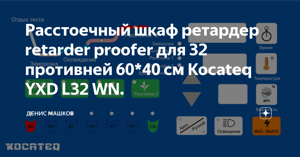 Расстоечный шкаф ретардер retarder proofer kocateq yxd l16d