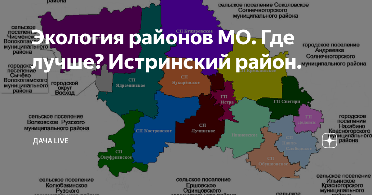 Карта истринского района московской области подробная с деревнями