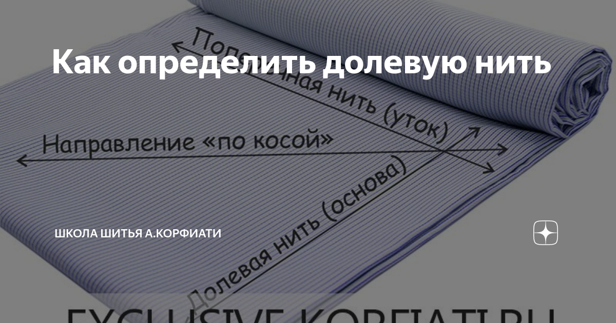 Как определить долевую нить | Школа Шитья А.Корфиати | Дзен