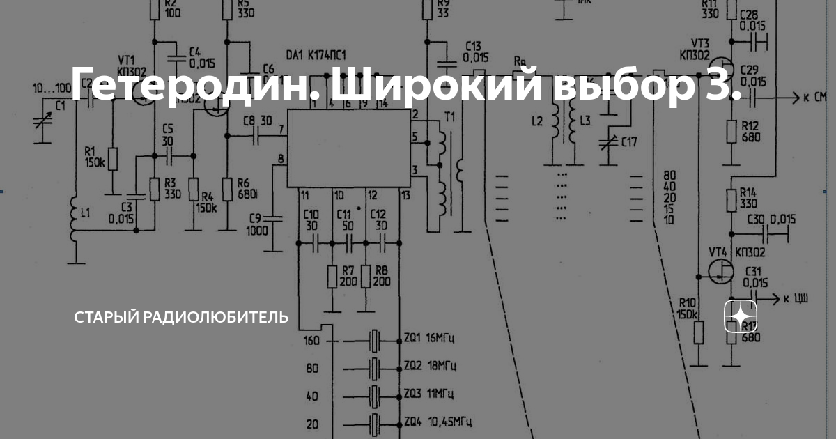 Телеграфный гетеродин для приема ssb схема