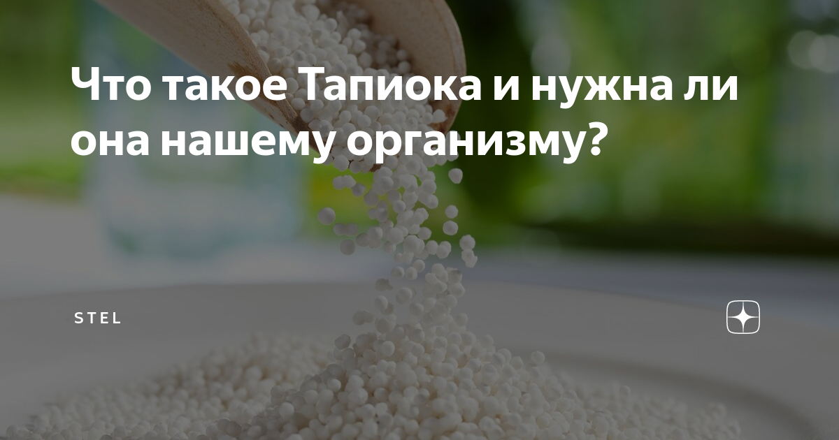 Что такое Тапиока и нужна ли она нашему организму? | S T E L | Дзен