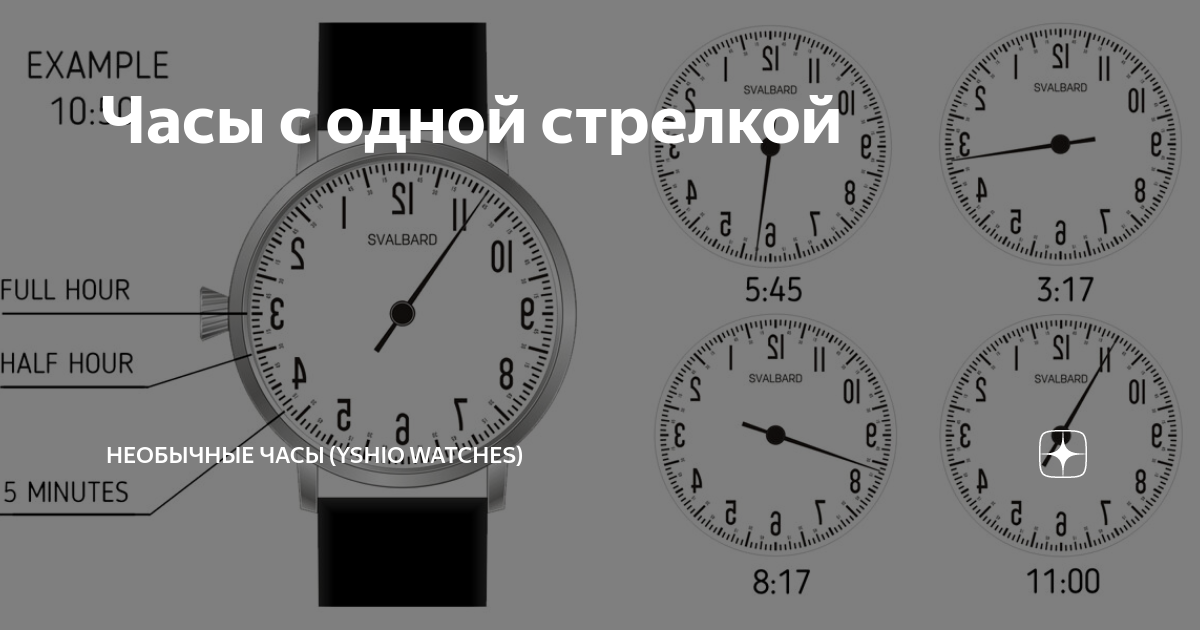 Часы с одной стрелкой | Yshio.ru | Дзен
