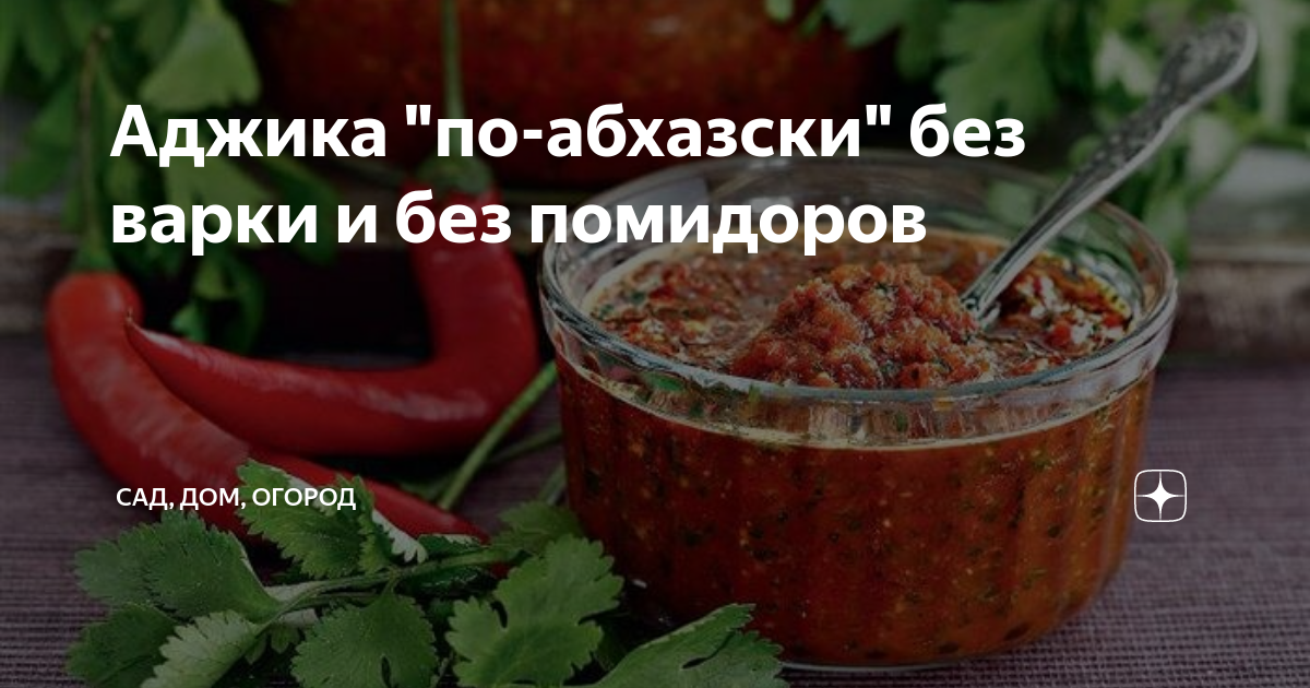 Как закрыть вкусную аджику по-абхазски: быстрый рецепт