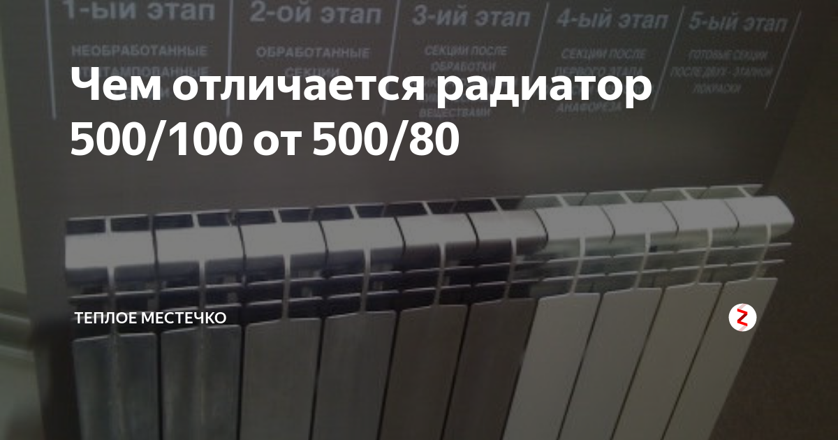 Разница радиаторов. Радиаторы 500/80 отличие 500/100.