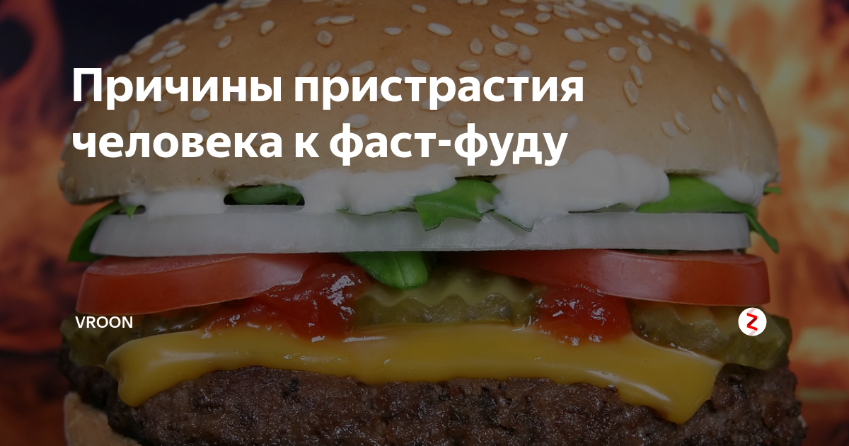 Причины пристрастия человека к фаст-фуду | VrooN | Дзен