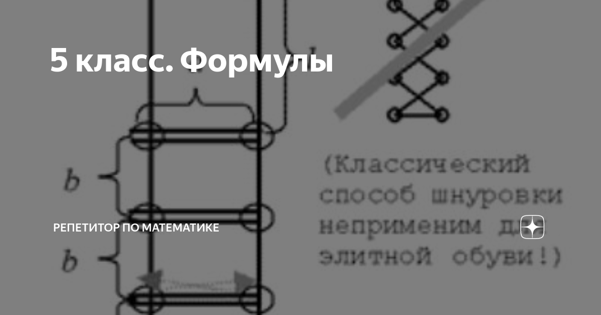 5 класс. Формулы